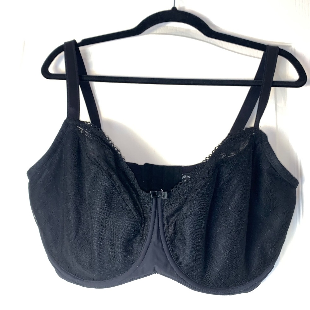 38K UK / 85K‎ EU  Change Black Lace Underwire Bra – Full Bust Support